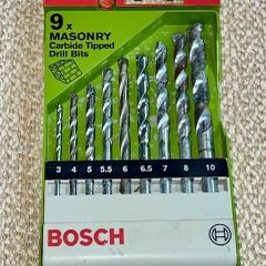 Bosch 9-Piece Carbide-Tipped Masonry Drill Bit Set