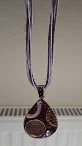 Purple textured Necklace