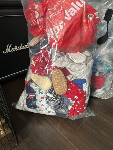 Three bags of baby boy clothes of MIXED SIZES