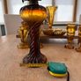 Selection of amber vintage and antique glass Image 3