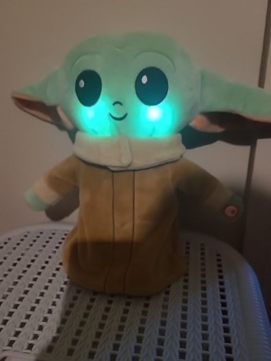 Baby Yoda with light up cheeks