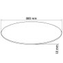 Table Top Tempered Glass Round 800 mm Image 5