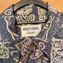 Vintage Horst Seibel Patterned Shirt Blue Beige Abstract L/XL Image 2