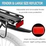 Rear bike rack,50KG Capacity Solid Bearings Bike Cargo Rack w/Fender & Large Size Reflective,Quick Release Mountain Road Bicycle Rear Racks,Universal Bike Luggage Touring Carrier Rack Image 2