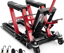 Hydraulic Motorcycle Lift Jack, 1500 LBS Motorcycle Scissor Jack with 4 Wheels & Handle, brand New