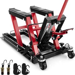 Hydraulic Motorcycle Lift Jack, 1500 LBS Motorcycle Scissor Jack with 4 Wheels & Handle, brand New
