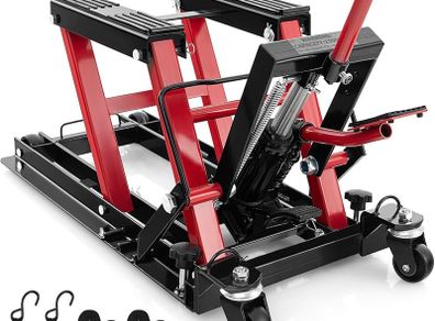 Hydraulic Motorcycle Lift Jack, 1500 LBS Motorcycle Scissor Jack with 4 Wheels & Handle, brand New