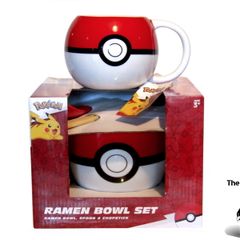 Pokemon Cereal Bowl Slash Ramen Bowl With Chopsticks And Spoon Also A Pokemon Pokeball Mug All Brand New Sealed