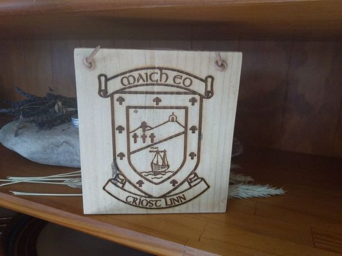 Mayo GAA Team Crest for All Ireland Laser Engraved