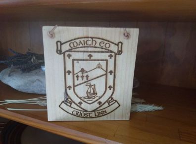Mayo GAA Team Crest for All Ireland Laser Engraved