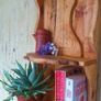 Rustic Driftwood Couple floating shelf display Image 4