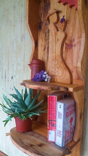 NEW Rustic Driftwood Couple Floating Shelf