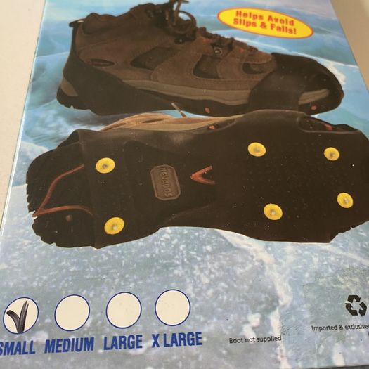 Unisex Silicon Non-Skid Ice Grips for over Shoes | Size S - Black