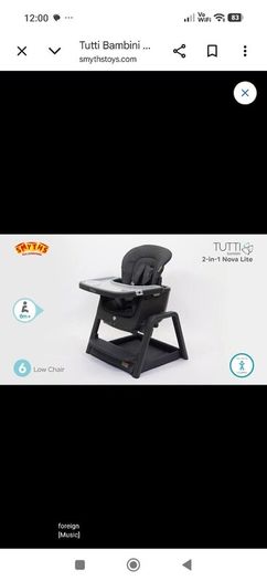 High chair and rocker.