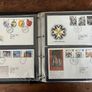 Collection of  74 UK First Day Cover stamps 1987 to 1992 in album plus 5 extra pages and book Image 4