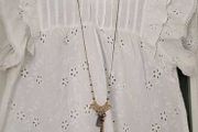 F&amp;F White Cotton Boho Top Sz 12 UK