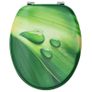 WC Toilet Seats with Lid 2 pcs MDF Green Water Drop Design Image 5