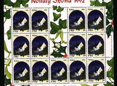 1992 Ireland Christmas Commemorative Stamp Sheetlet Mint Never Hinged (MNH)