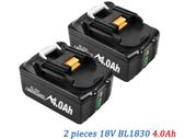 4.0Ah 2piece Rechargeable 18 V 6000mAh Li-ion Battery for Makita 18v Battery BL1840 BL1850 BL1830 BL1860B LXT 400