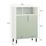 Modern Sage Green Storage Cabinet with Doors  60cm Freestanding Image 3