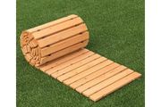 12 ft L x 22 in W Straight Wooden Garden Pathway Roll Out Garden Walkway
