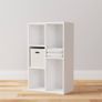 Bookcase with 5 Compartments, Office Shelf, Bookshelf, Living Room, Bedroom, Cube, White 50 x 24 x 80 cm Image 7