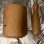 mortar and pestle acacia wooden hand made Image 3