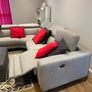 Michael Murphy Lubeck Grey Fabric LHF Corner Unit Electric Recliner in Excellent Condition Image 3