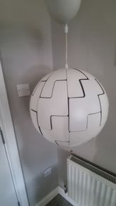 Light pendant Ikea ps 2014 white /copper globe ceiling lamp 52 CM