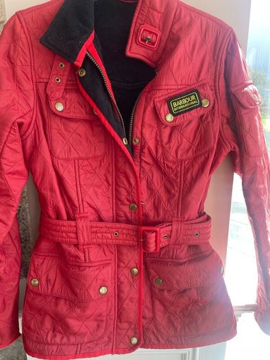 Ladies red Barber jacket sixe 10