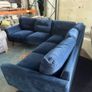 Blue corner sofa set couch Image 5