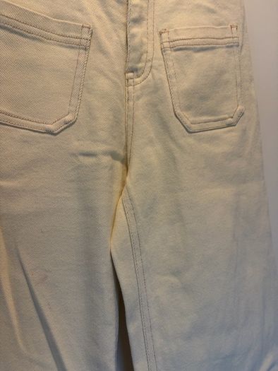 Leigh Tucker Willow Girls Cream/Lemon Wide Leg Jeans (7-8 Years)