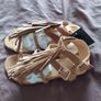 Suede Look Sandals with Fringing - Size 4 Image 5