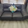 Modern Leather Corner Sofa and 2 Seater Excellent Condition Image 4