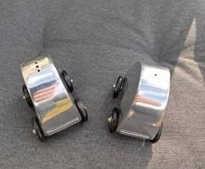 Vintage Mid-Century Rolling Car Salt & Pepper Shakers SALT 4ME & PEPPER 4U