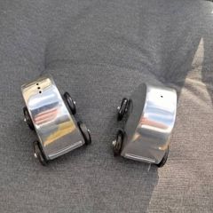 Vintage Mid-Century Rolling Car Salt & Pepper Shakers SALT 4ME & PEPPER 4U