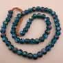 Vintage African Style Eyes Glass Beads Strand 22 inches Image 4