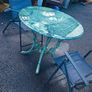 marble top cast iron table Image 5