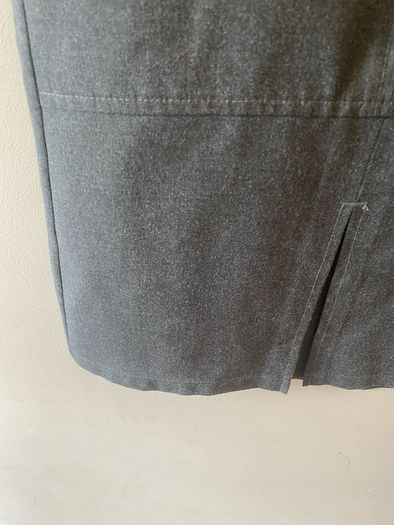 Dunnes grey pinafore (as new) age 8-9