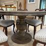 1.2m Round Rustic Oak Pedestal Dining Table Image 6