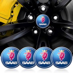 New 4pcs 56mm Car wheel hub cover badge stickers For Saab Scania 9-3 93 9-5 9 3 900 9000 95 97 99 Scania Sweden Car Accessories