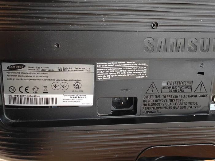 Samsung TV SyncMaster B2230HD and 22" PC Monitor