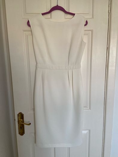 Mint Velvet Ivory wrap penicil dress size 8