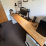 Large wooden desk with Ikea Alex drawers Image 2