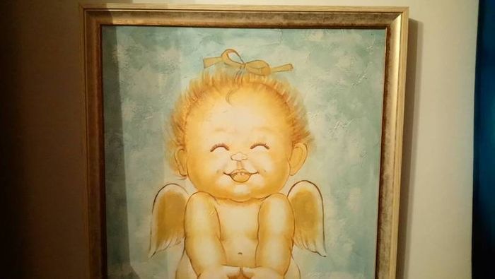 Original Oil Painting - Cherub pictures