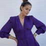 ZARA jacquard purple mini dress, Small, bloggers Image 3