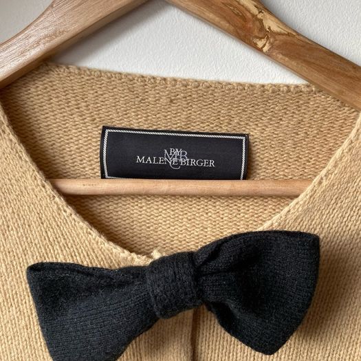 By Malene Birger Lambswool Bow Cardigan Blair Waldorf Aesthetic Size S