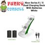 Xbox Series X / S Twin Charging Dock Charge Station Rechargeable Battery Packs White Image 2
