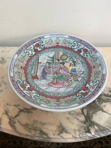 Vintage Chinese Famille Rose Porcelain Plate