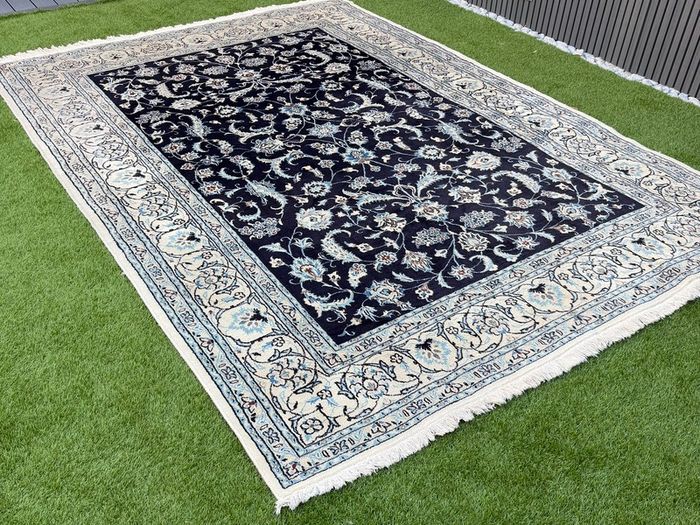 Fine Persian Nain Rug | Hand-Knotted Wool & Silk | 248 x 350 cm / 8.1 x 11.5 ft
